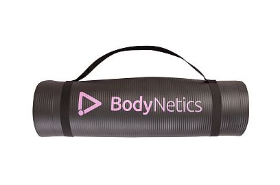 BodyNetics NBR Mat Black + Pink 1cm x 183cm x 61cm